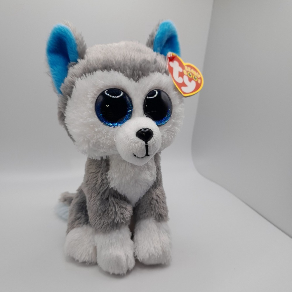 TY Beanie Boos - SLUSH the Husky Dog Plush (Glitter Eyes) (6 inch) Stuffed Toy - Picture 5 of 12